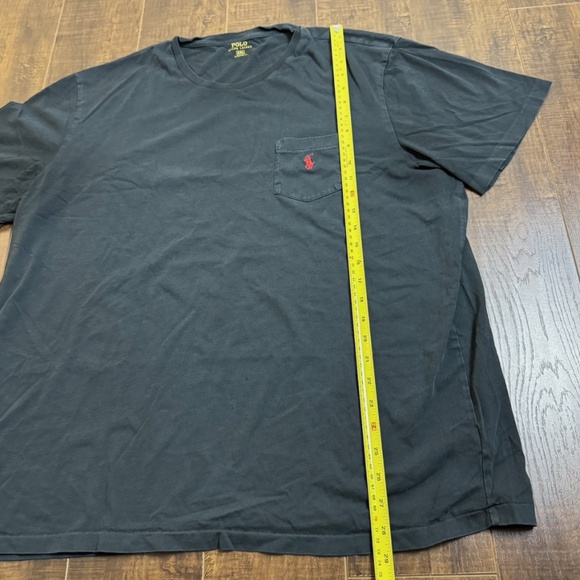 SOLD POLO Ralph Lauren Crewneck Pocket T-Shirt Men 2XL Black Cotton PONY - Picture 7 of 7